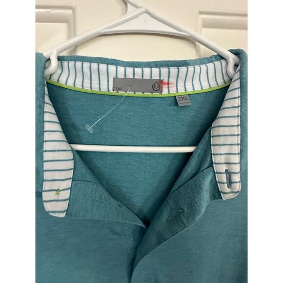 Tasc Men's Blue Short Sleeve Performance Golf Cloud Polo Shirt Size 2XL - Picture 3 of 6